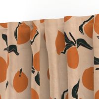 mid-century clementines on sandy beige