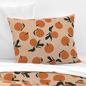 mid-century clementines on sandy beige