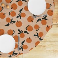 mid-century clementines on sandy beige