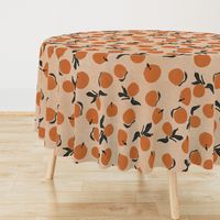 mid-century clementines on sandy beige