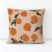 mid-century clementines on sandy beige