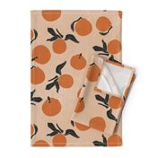 mid-century clementines on sandy beige