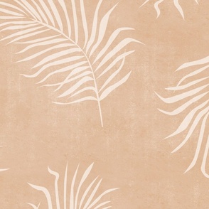 jumbo // Palm fronds Bone on sandy beige