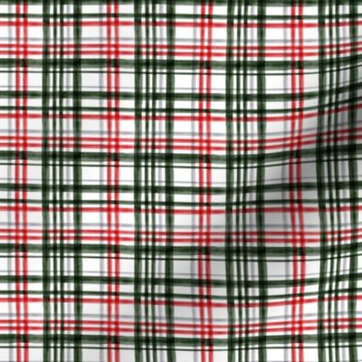 (extra small scale) Christmas Plaid - red, green, and grey - LAD19BS