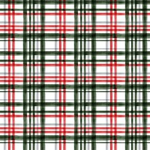 (extra small scale) Christmas Plaid - red, green, and grey - LAD19BS