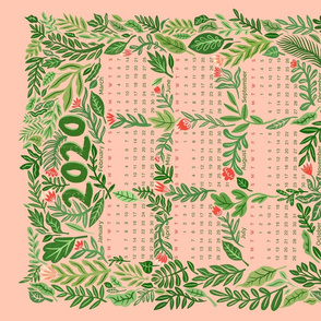 2020 Botanical Calendar Tea towel 