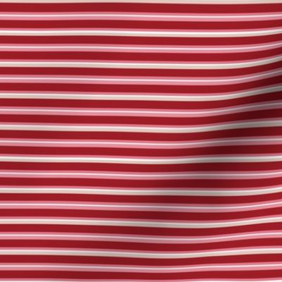 My Valentine | Red Pink Horizontal Stripe |Renee Davis