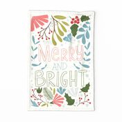 Christmas lettering teatowel spoonflower