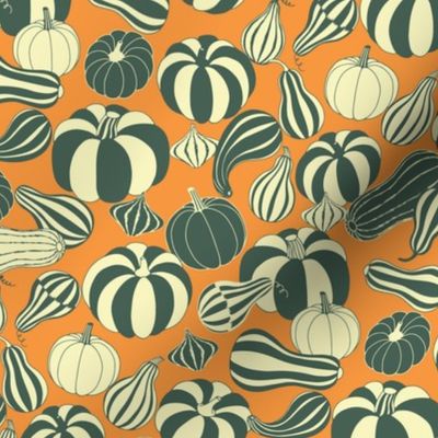 pumpkins and squash mono orange by Pippa Shaw