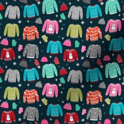 SMALL - snow day sweaters winter fabric sweater design 