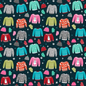 SMALL - snow day sweaters winter fabric sweater design 