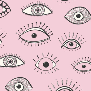 evil eye - light pink (jumbo scale)