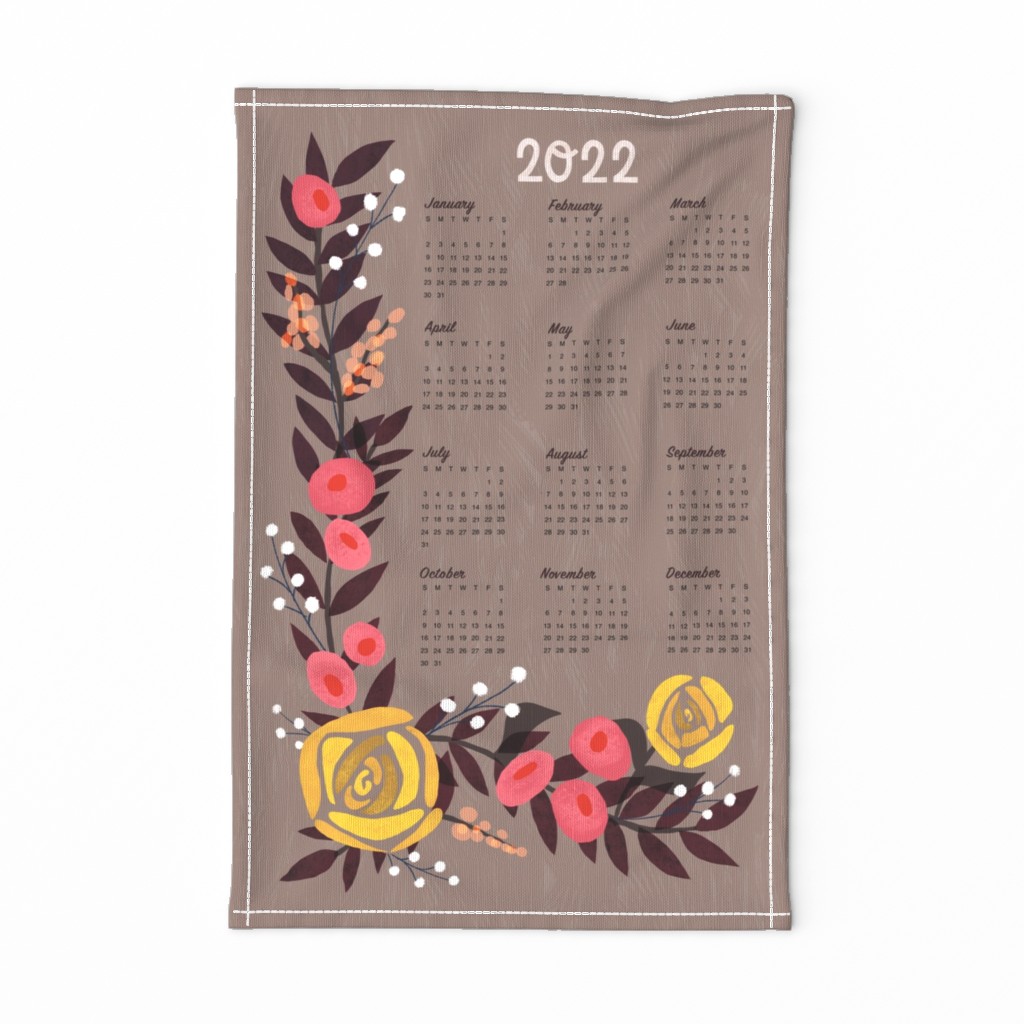 Yellow Rose Calendar 2022