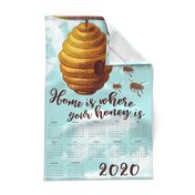 FS Honey Bee Tea Towel 2020 Calendar