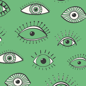 evil eye - green (jumbo scale)