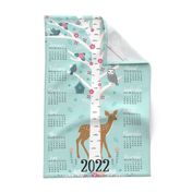 2022 ♥ flower tree calendar ♥ tea towel design