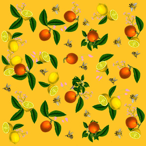 Summer,citrus,bees  bright decor
