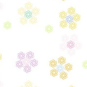 Rainbow Pastels - Swirl Flowers (Orange  M) -  Â© PinkSodaPop 4ComputerHeaven.com