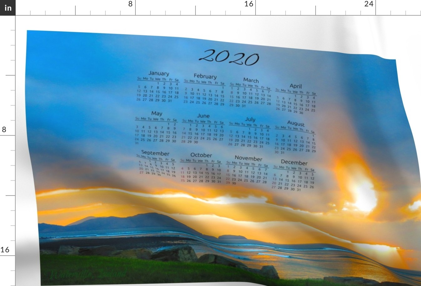 2020 Calendar Tea Towels - Waterville, Ireland