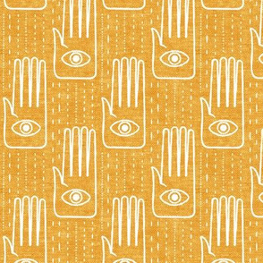 adorned palm - hands - focus - on yellow woven - LAD19