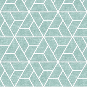 triangle geo - focus collection - woven mint - LAD19