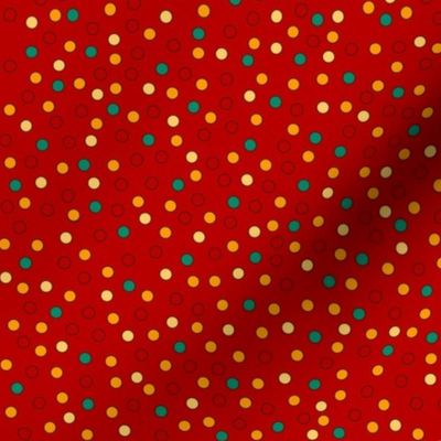 12" Retro Paprika Confetti Dots