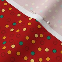 12" Retro Paprika Confetti Dots