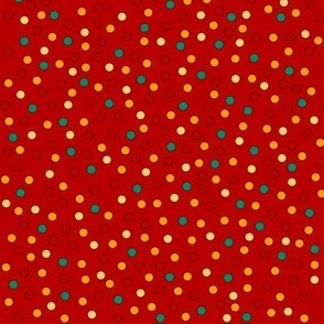 12" Retro Paprika Confetti Dots