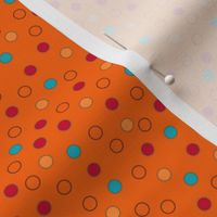 12" Retro Persimmon Confetti Dots