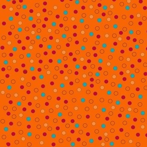 12" Retro Persimmon Confetti Dots