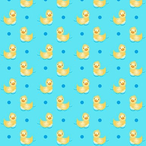 Rub-A-Dub Ducky /Small  Mini  duck and dots -Bath Water  -White Suds    