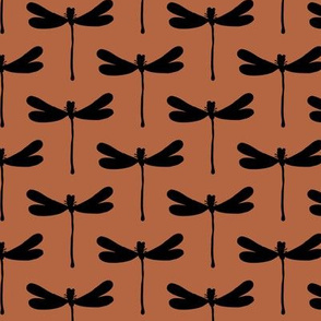 Minimal dragonfly abstract insects animal design trend fall winter copper rust