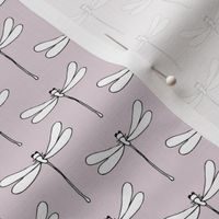 Minimal dragonfly abstract insects animal design trend summer fall lilac mauve