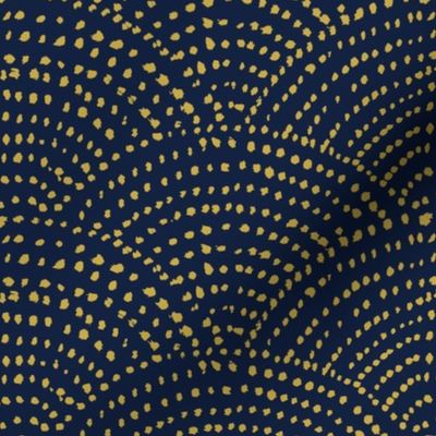 Large Ink Dot Scales - navy and gold