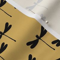 Minimal dragonfly abstract insects animal design trend fall winter honey yellow