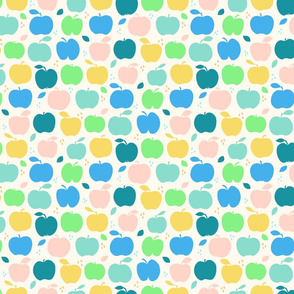 An apple a day medium scale in blue by Pippa Shaw
