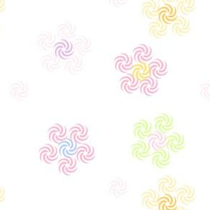 Rainbow Pastels - Swirl Flowers (Pink M) -  Â© PinkSodaPop 4ComputerHeaven.com