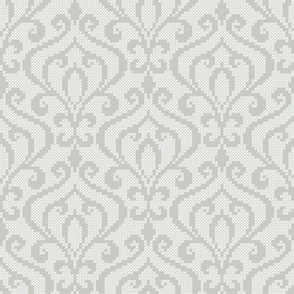 Ara Damask Embroidery Sea Salt Grey