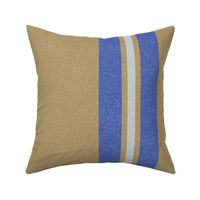 Large Golden + Blue + Neutral Stripes w/Faux Texture