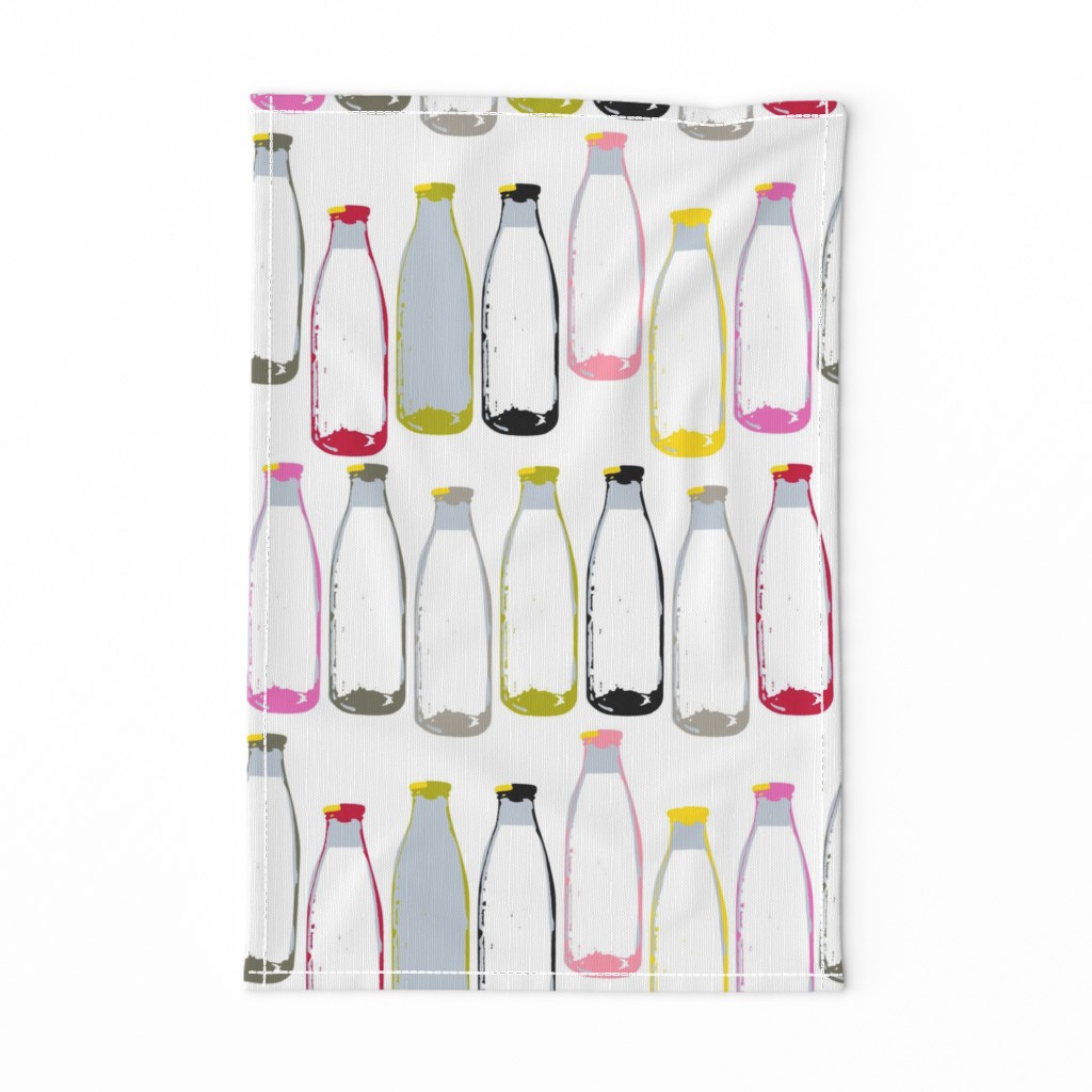 Pop Art Milk Bottle white by Mount Vic and Me