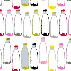 Pop Art Milk Bottle white by Mount Vic and Me