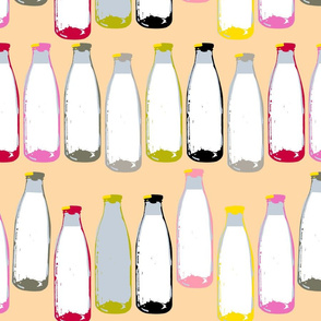 Pop Art Milk Bottle Apricot by Mount Vic and Me