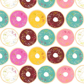 Pop Art Donut white by Mount Vic and Me