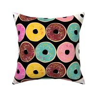 Pop Art Donut black by Mount Vic and Me