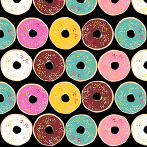 Pop Art Donut black by Mount Vic and Me