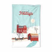 New England Sleigh Ride -Tea Towel/Wall Hanging