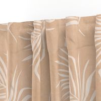 jumbo // boho fan palm fronds on oatmeal sandy beige large scale palms