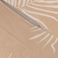 jumbo // boho fan palm fronds on oatmeal sandy beige large scale palms