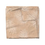 jumbo // boho fan palm fronds on oatmeal sandy beige large scale palms