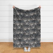 jumbo // fan palm fronds on charcoal grey large scale palms